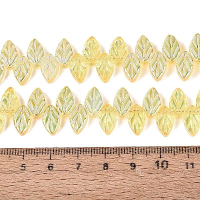 Electroplate Transparent Glass Beads Strands EGLA-N056-03A-04-1