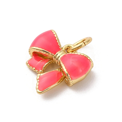 Brass Enamel Charms KK-Q098-27G-B-1