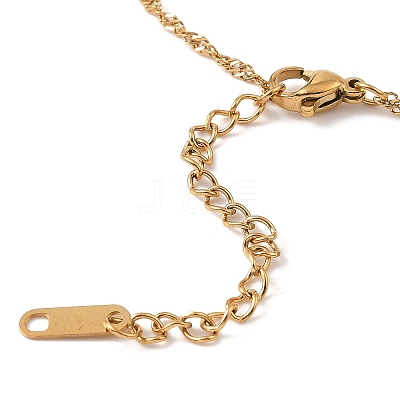 304 Stainless Steel Crystal Rhinestone Seahorse & Starfish Pendant Rope Chain Necklaces for Women STAS-Z101-08G-1