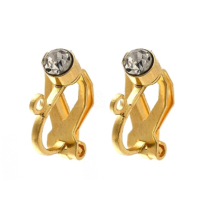 316 Surgical Stainless Steel Rhinestone Clip-on Earring Settings STAS-F311-13G-1