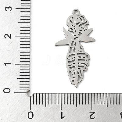201 Stainless Steel Pendants STAS-G366-02P-02-1