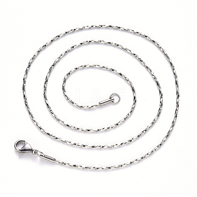 Non-Tarnish 304 Stainless Steel Boston Link Chain Necklace NJEW-S420-006C-P-1