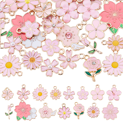 60Pcs Alloy Enamel Pendants FIND-UN0007-59-1