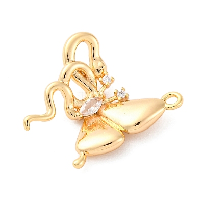Brass Rhinestone Pendants KK-E793-25G-1