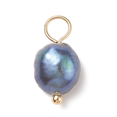 Natural Cultured Freshwater Pearl Pendants PALLOY-JF01949-01-1