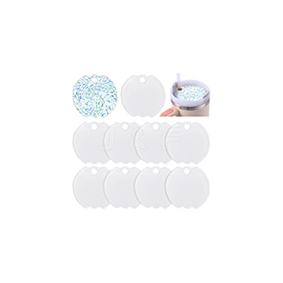 10Pcs Acrylic Heat Transfer Blanks Lid Decorations DIY-BC0013-71A-1