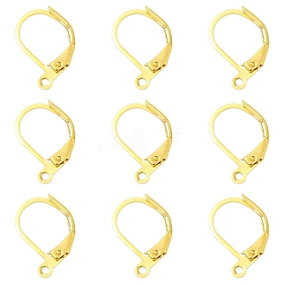 100Pcs Brass Leverback Earring Findings KK-YW0003-37G-1