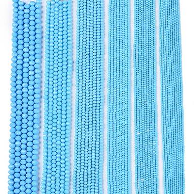 Opaque Solid Color Imitation Jade Glass Beads Strands EGLA-A044-P6mm-D08-1