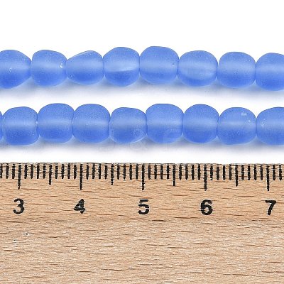 Frosted Handmade Lampwork Beads LAMP-C022-01A-1