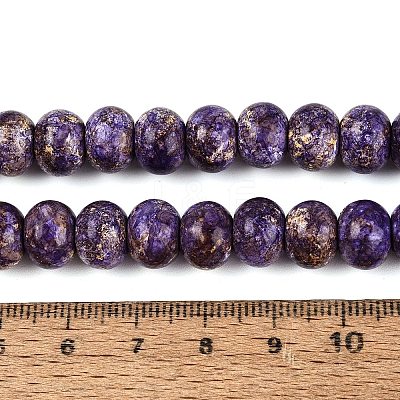 Opaque Baking Paint Glass Beads Strands GLAA-Q110-03A-09-1