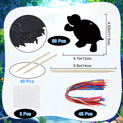 Rainbow Scratch Paper Art Pendant Decoration Kits DIY-WH20013-21B-1