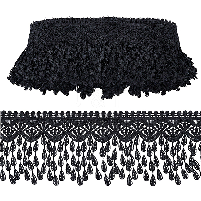 5Yards Polyester Lace Ribbon OCOR-NB0002-64B-1