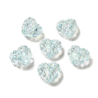 Transparent Acrylic Waffle Beads OACR-E016-01A-1