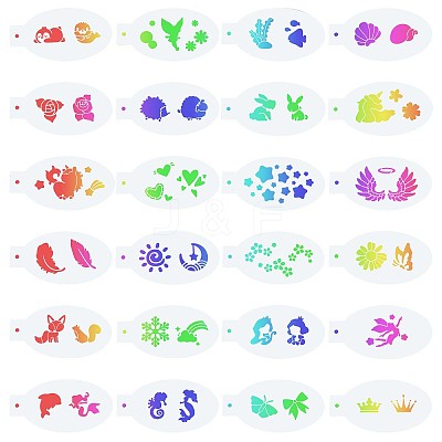 Plastic Face Paint Stencils DIY-WH0304-582B-1