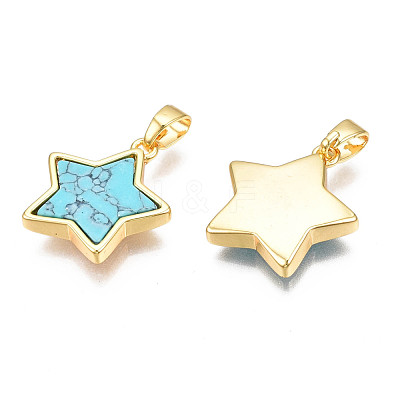 Real 18K Gold Plated Brass Pendants KK-N233-173A-01B-1