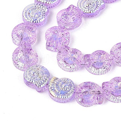 Electroplate Transparent Glass Beads Strands EGLA-Q136-02A-05-1