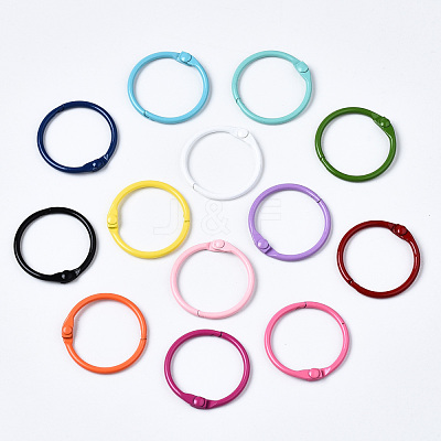 Spray Painted Iron Split Key Rings X-IFIN-T017-01-1