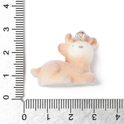 Flocky Opaque Resin Pendants RESI-G105-06A-1
