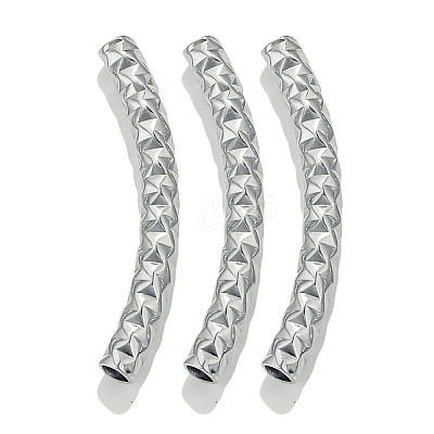304 Stainless Steel Curved Tube Beads STAS-M071-03I-P-1