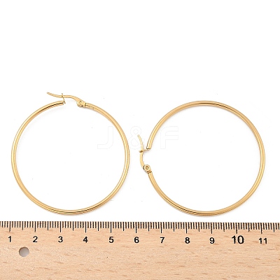 304 Stainless Steel Hoop Earrings X-EJEW-N0016-11G-H-1
