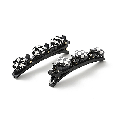 Fashion Double Layer Cloth Alligator Hair Clips Sets PHAR-P005-26-1