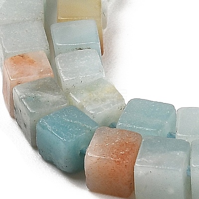 Natural Flower Amazonite Beads Strands G-G002-A06-1