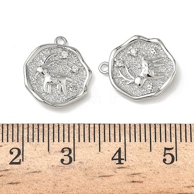 Christmas Brass Micro Pave Clear Cubic Zirconia Pendants KK-A280-03B-P-1