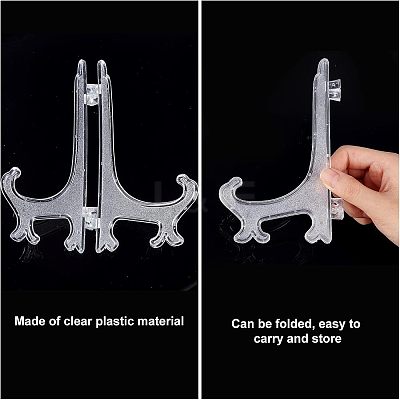6Pcs 3 Styles Plastic Display Stands ODIS-NB0001-11-1