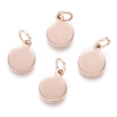 Ion Plating(IP) 304 Stainless Steel Charms EJEW-L238-02A-RG-1