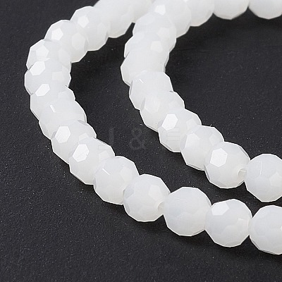 Faceted(32 Facets) Round Imitation Jade Glass Beads Strands X-EGLA-J042-4mm-30-1