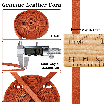 2M Flat Leather Cord LC-WH0007-07A-03-1