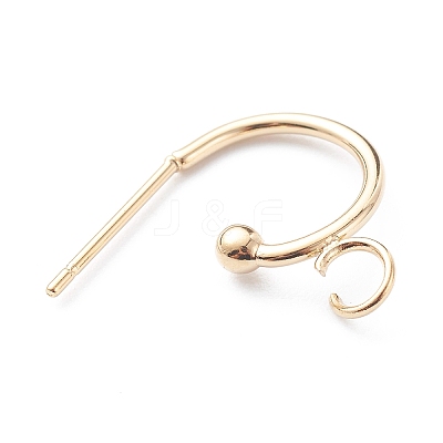 304 Stainless Steel Half Hoop Earrings X-STAS-Z028-B02-G-1