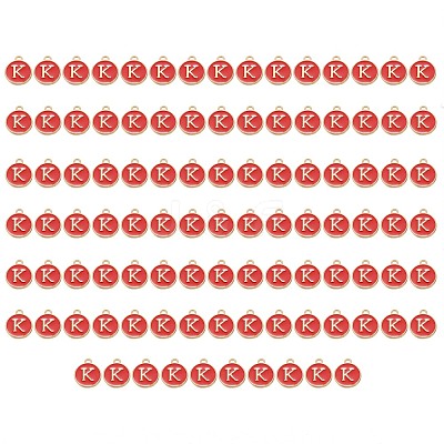 Golden Plated Enamel Alloy Charms ENAM-SZ0001-26C-K-1