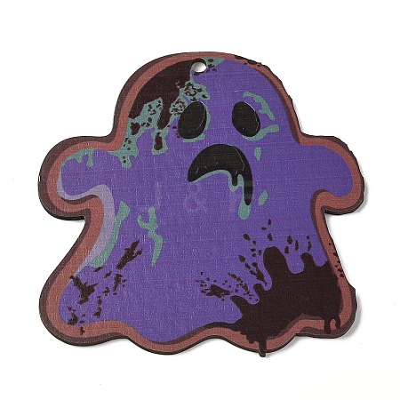 Halloween Printed Wooden Big Pendants WOOD-I016-01I-1