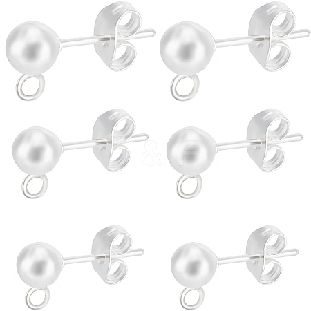 Beebeecraft 60Pcs 3 Style 304 Stainless Steel Ball Stud Earring Post STAS-BBC0004-21-1