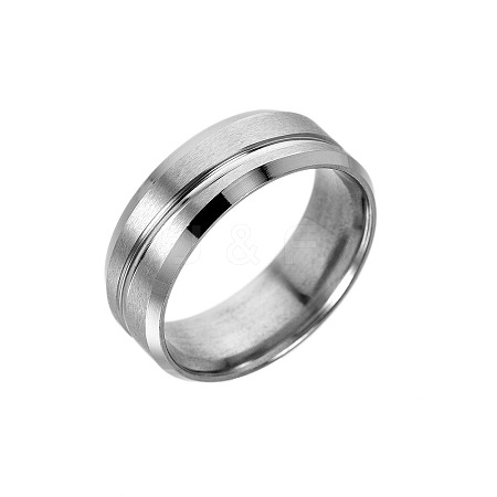 Tarnish Resistant 316L Surgical Stainless Steel Wide Band Finger Rings RJEW-T005-10-27C-1