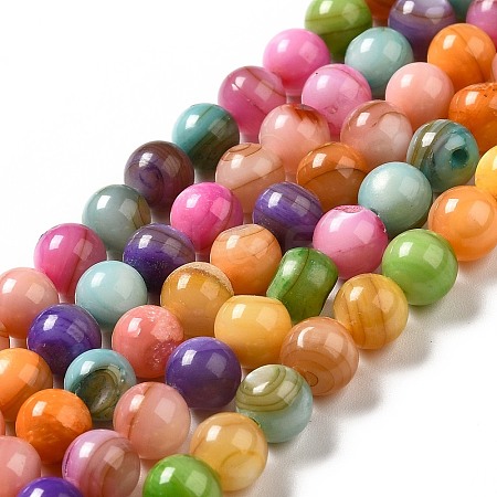 Dyed Natural Freshwater Shell Beads Strands SHEL-G014-05E-05-1