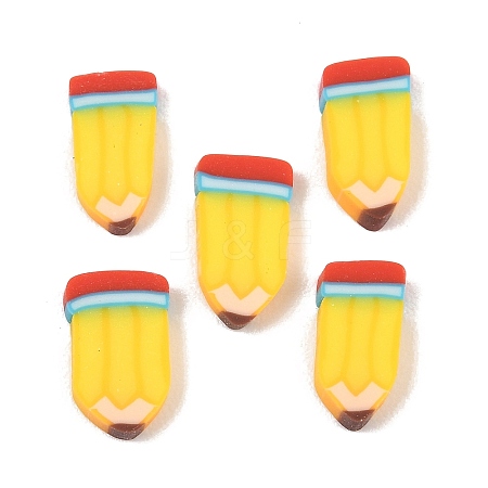 Back to School Handmade Polymer Clay Cabochons CLAY-A007-10B-1