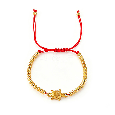 Summer Beach Adjustable 304 Stainless Steel Sea Animals Round Braided Bead Bracelets WG76B97-03-1