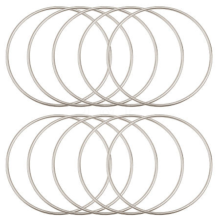 10Pcs Iron Ring for DIY Woven Net/Web with Feather IFIN-SP0001-56B-P-1