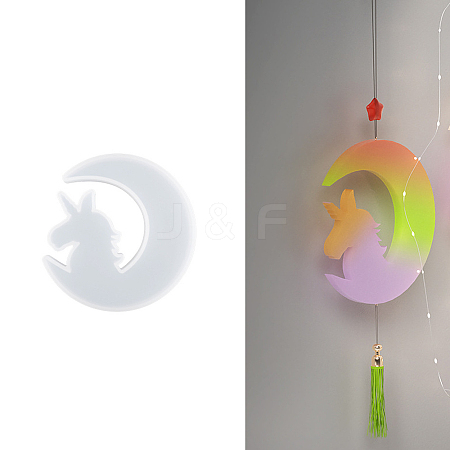 Moon DIY Silhouette Silicone Molds DIY-F148-02D-1