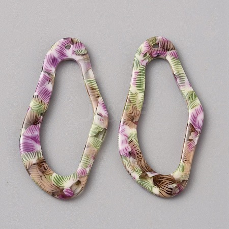 Opaque Acrylic Pendants MACR-TAC0002-06B-1