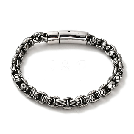 316 Surgical Stainless Steel Box Chain Bracelets BJEW-Q349-01AS-1