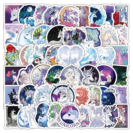 Unicorn 100Pcs PVC Paper Cartoon Stickers PW-WGDA9E2-01-1