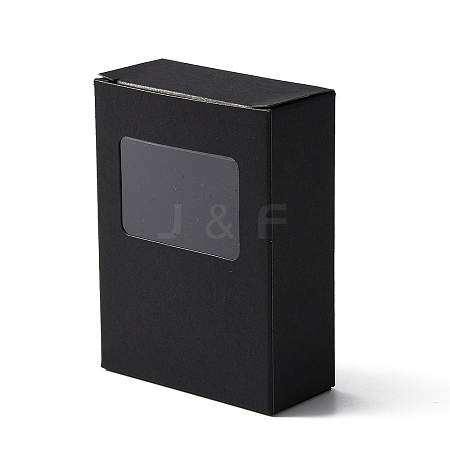 Rectangle Paper Folding Box CON-WH0084-39B-1