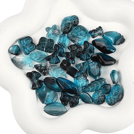 150Pcs Gradient Color Transparent Glass Beads GLAA-YW0004-91E-1