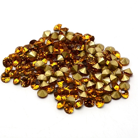 Glass Rhinestone Cabochons RGLA-WH0005-02D-1