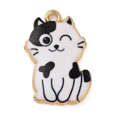 Rack Plating Alloy Enamel Pendants FIND-Q099-12G-02-1