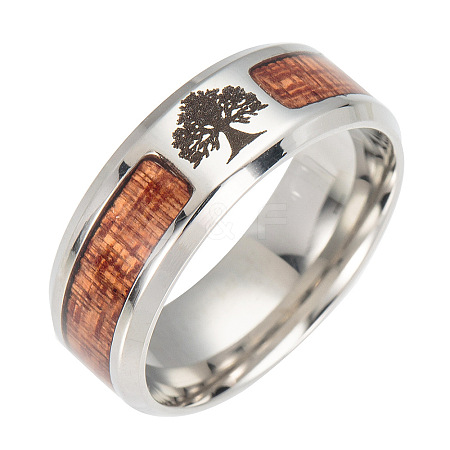 Tree of Life Enamel Finger Rings FIND-PW0020-08F-1