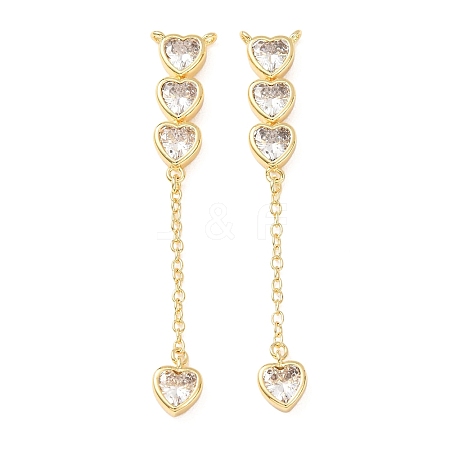 Brass Pave Clear Cubic Zirconia Big Pendants CU-CBADD64-22G-1